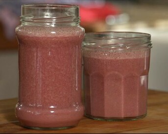 Aardbeien-yoghurtsmoothie