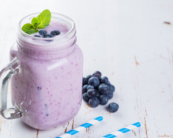 Blauwe bessen smoothie