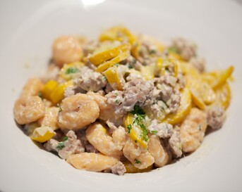Gnocchi al zucchini (gnocchi met courgette)