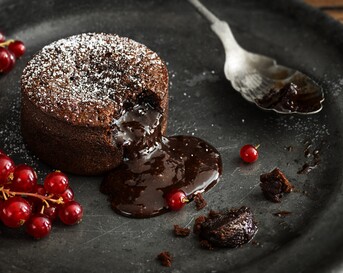 Chocolade lava cakejes