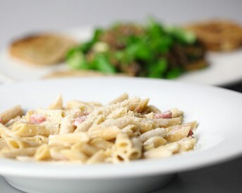 Pasta panna Fresca e Prosciutto