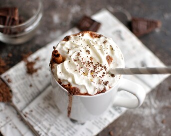 Warme chocolademelk