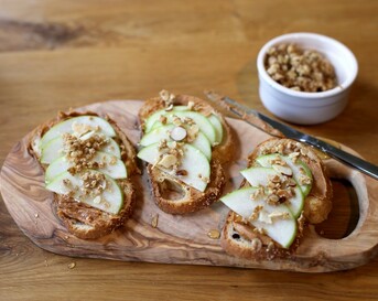 toast met pindakaas