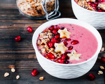 Smoothie bowl roze
