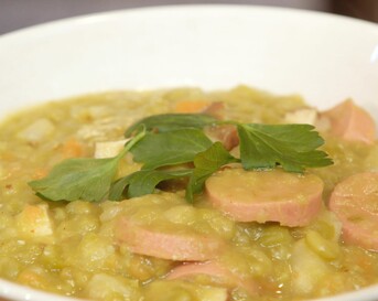 Vegetarische erwtensoep