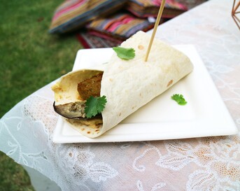 Falafalwraps met geroosterde aubergine