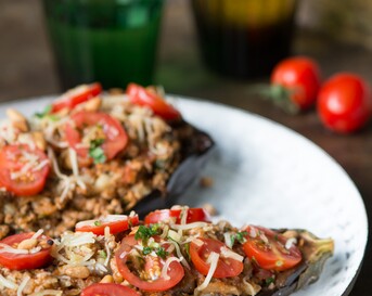 Gevulde aubergine