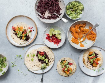 veganistische recepten: tortilla zoete aardappel