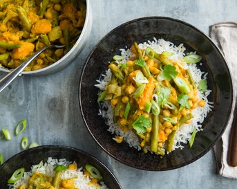 Zoete aardappelcurry