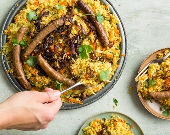Lemon tabouleh met merguez