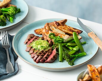 Steak met zelfgemaakte kruidenboter