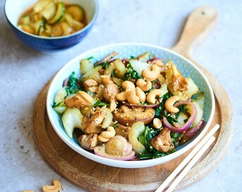 Kipcashewschotel uit de wok