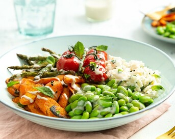 Regenboog-saladebowl