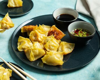 Dumplings gevuld met garnalen