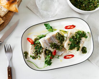 Kabeljauw chimichurri