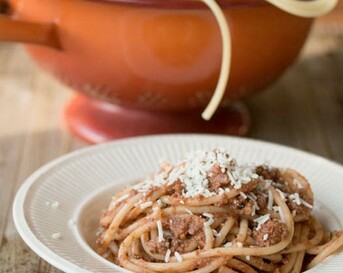 Pasta met lamsgehakt en pecorino
