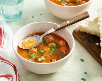 Tomatensoep met gehaktballen
