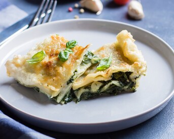 Lasagne met spinazie en kaas