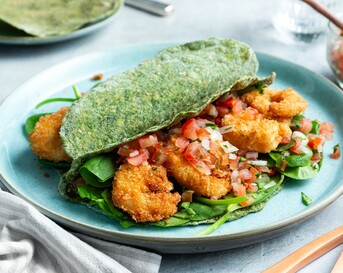 Taco's met kokosgarnalen