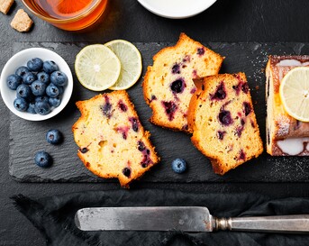 Blauwe bessencake