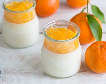 Sinaasappel gemberyoghurt