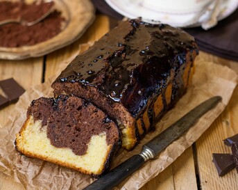 Marmer chocolade-ricottacake