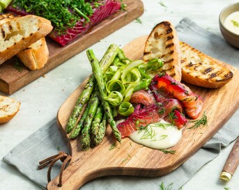 Gravad lax met groene asperges-recept