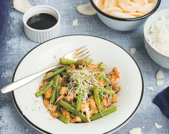 sperziebonen koken kip recept