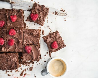 vegan brownietaart