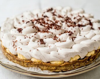 Vegan banoffee taart