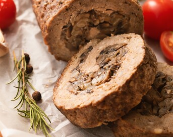 gehaktbrood met champignons