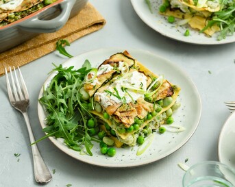 nationale week zonder vlees - Frisse courgette-tuinbonenlasagne met ricotta en munt