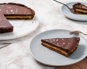 Chocoladetaart met gezouten karamel