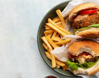 Nationale week zonder vlees Portobello-burgers met gesmolten kaas