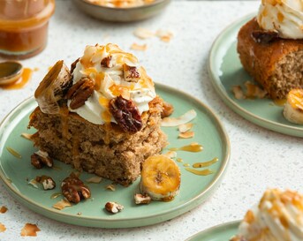 Bananenbrood met mascarpone en karamel