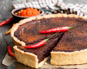 chocolade cake met pepers