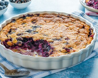 blauwe bessen clafoutis