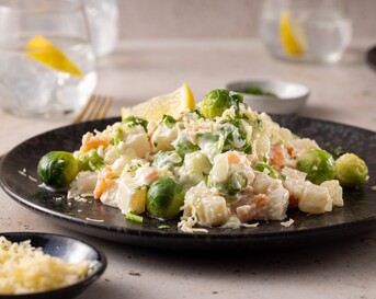 Romige zalmspruitjes