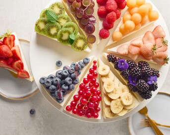 frisse fruittaart met skyr mousse