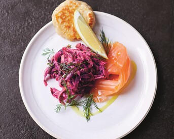 One-pan Wonders kerst Blini's met gerookte zalm