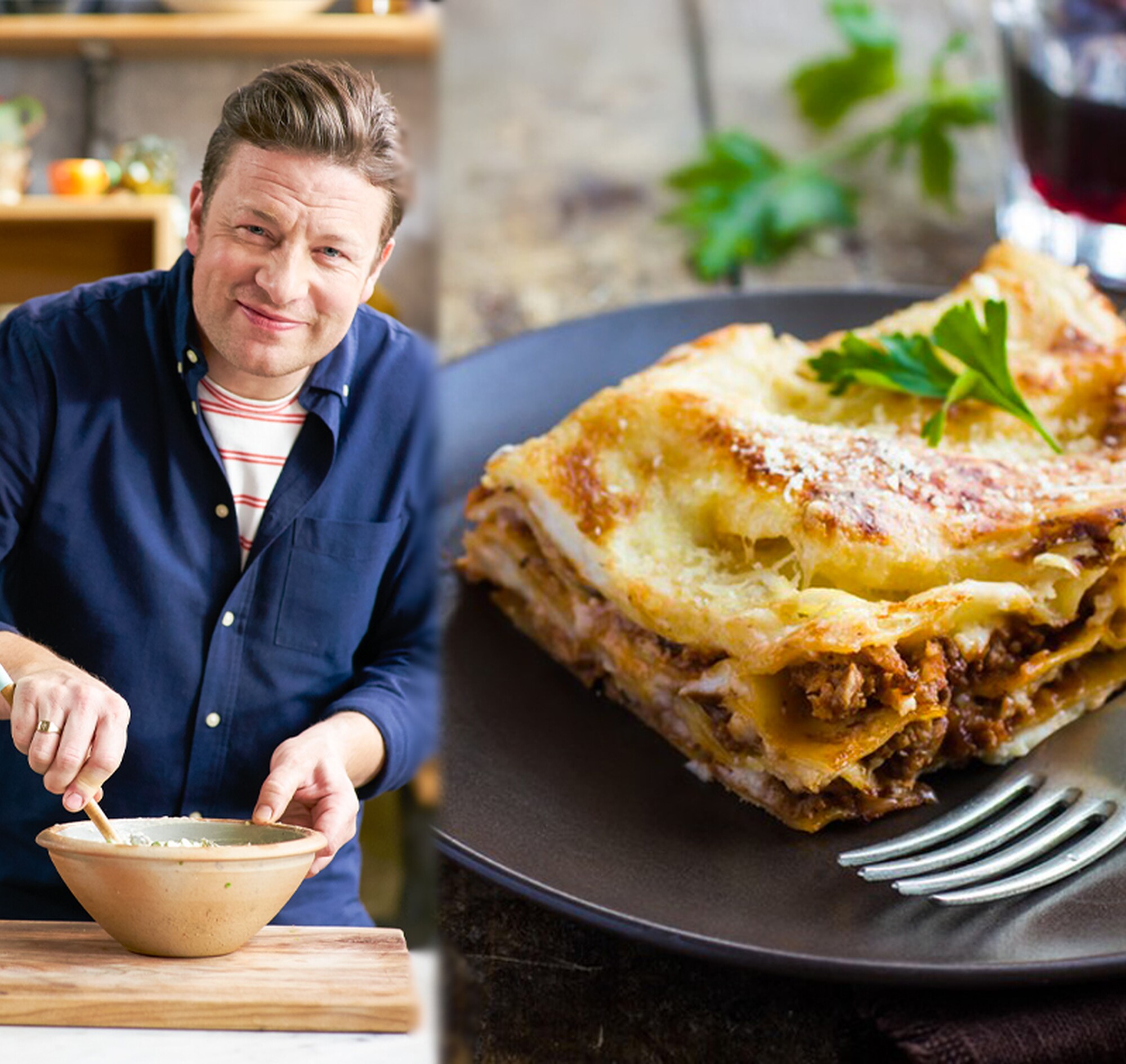 Jamie Oliver "Zo maak je op een snelle manier lasagne" 24Kitchen