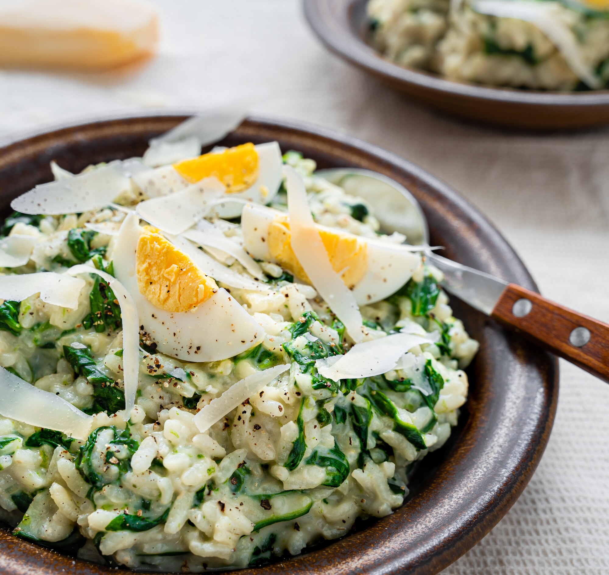 Risotto met spinazie à la creme