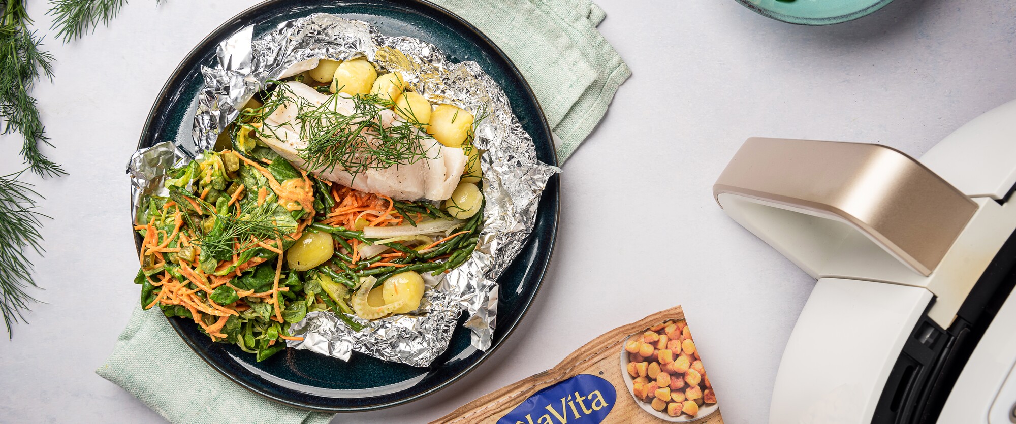Kabeljauw en papilotte uit de airfryer recept - 24Kitchen