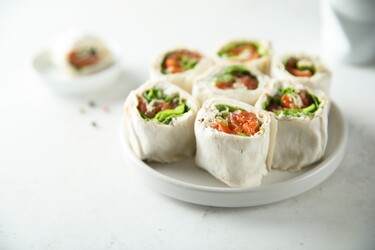 Wraps met zalm  