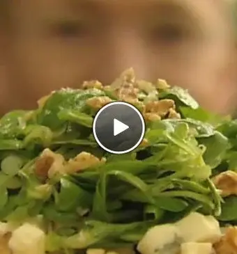 Salade van Elstar en gorgonzola