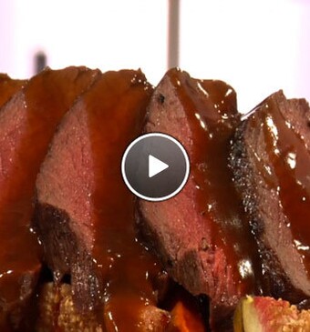 Hertenrugfilet met jus