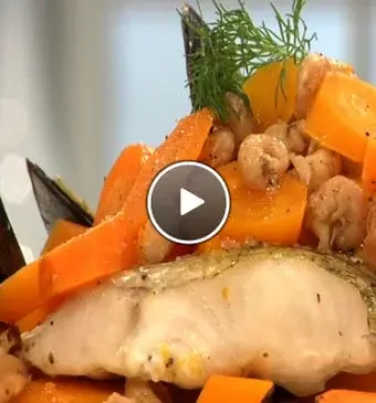 Snoekbaars met bospeen