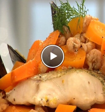 Snoekbaars met bospeen