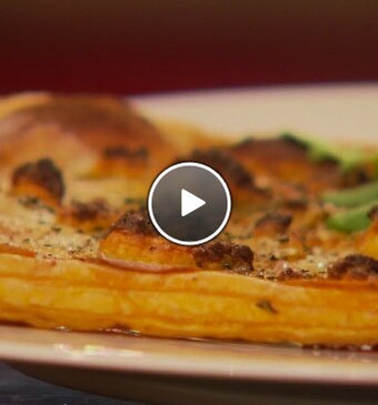 Aardappeltaart van de bakplaat