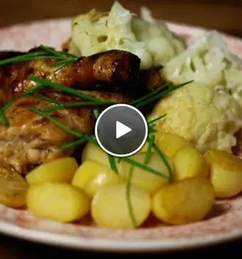 Bloemkool met geitenkaas en drumsticks